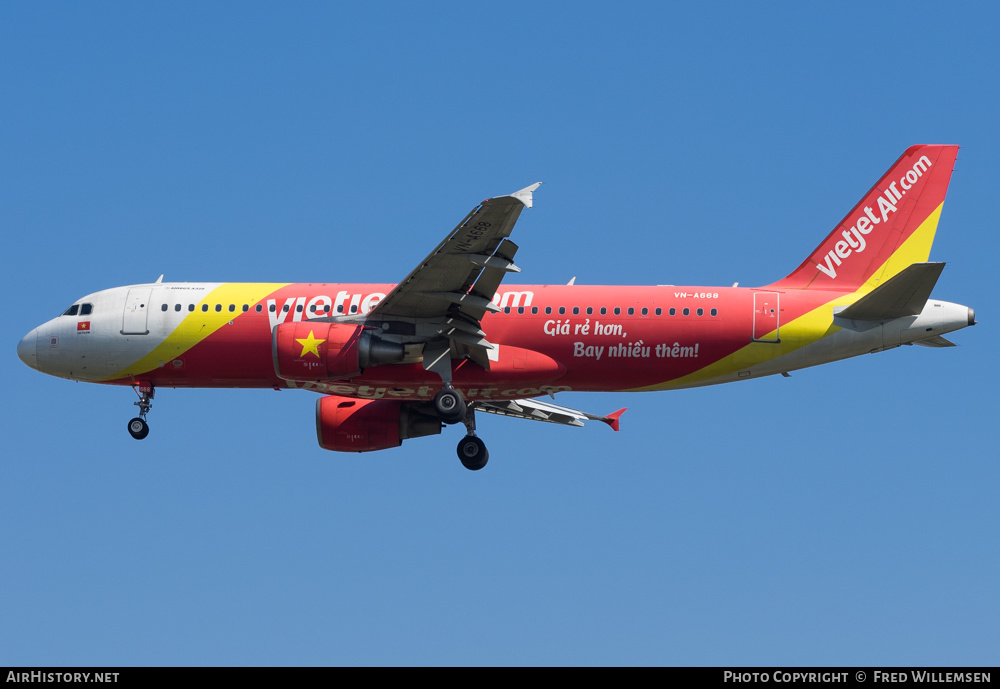 Aircraft Photo of VN-A668 | Airbus A320-214 | VietJet Air | AirHistory.net #207924