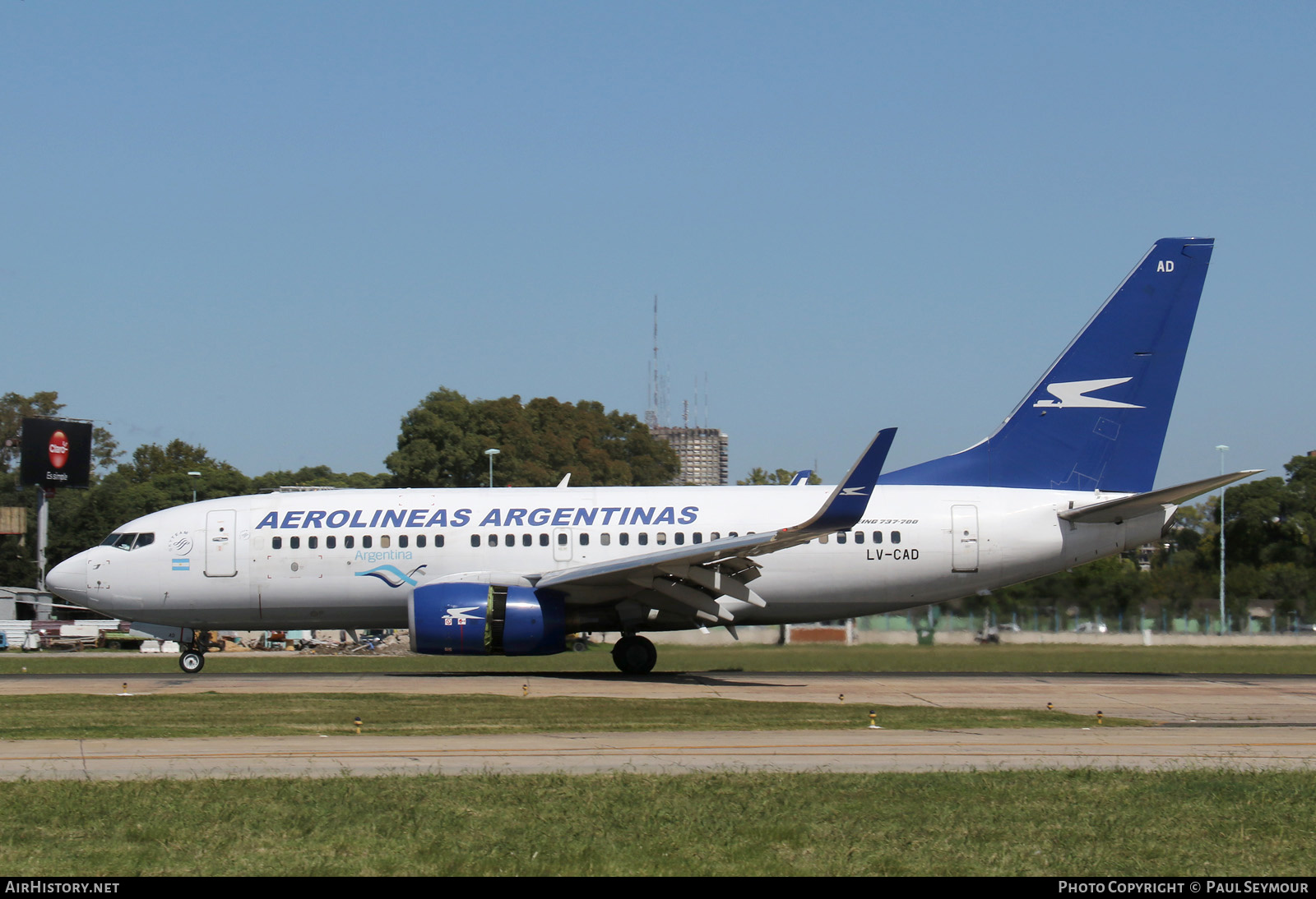 Aircraft Photo of LV-CAD | Boeing 737-76N | Aerolíneas Argentinas | AirHistory.net #207936