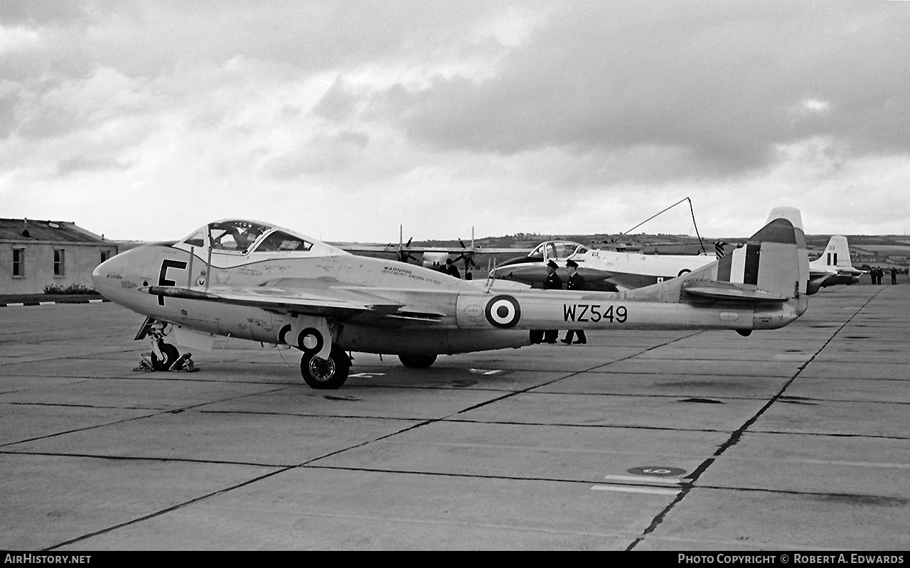 Aircraft Photo of WZ549 | De Havilland D.H. 115 Vampire T11 | UK - Air Force | AirHistory.net #207938