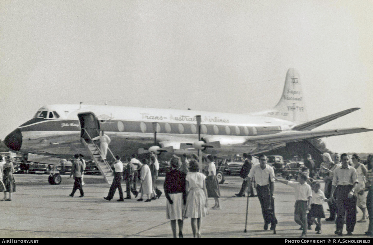Aircraft Photo of VH-TVR | Vickers 816 Viscount | Trans-Australia Airlines - TAA | AirHistory.net #207961