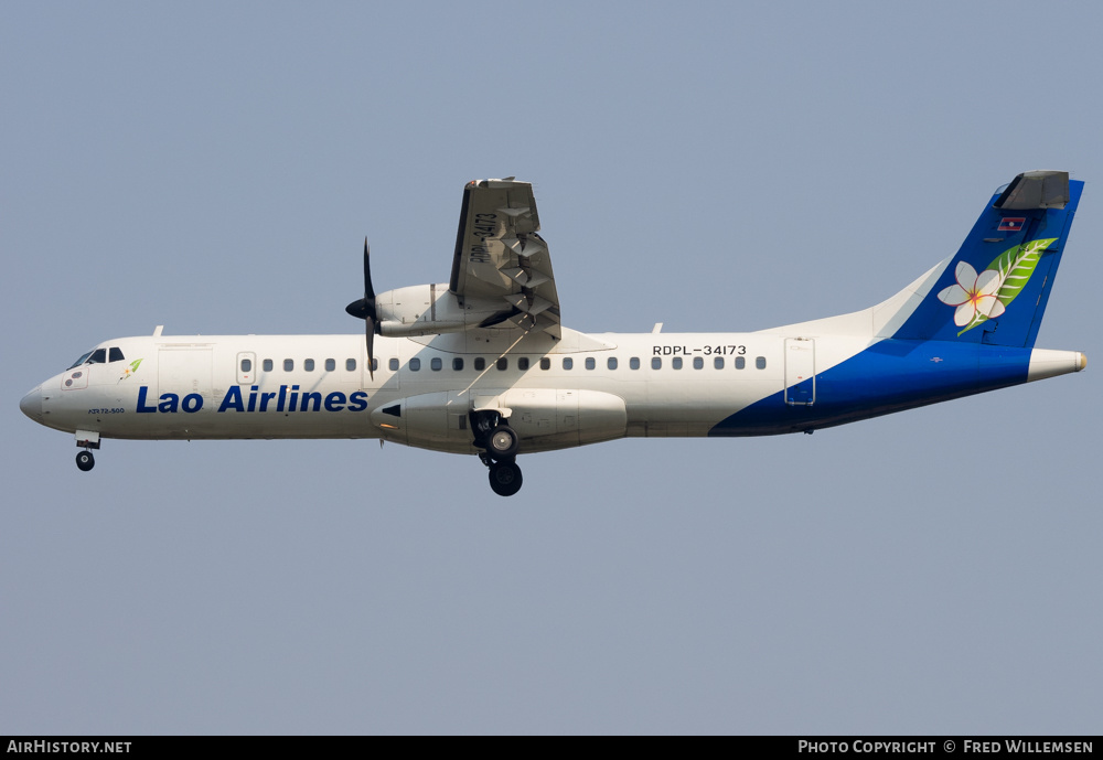 Aircraft Photo of RDPL-34173 | ATR ATR-72-500 (ATR-72-212A) | Lao Airlines | AirHistory.net #208014