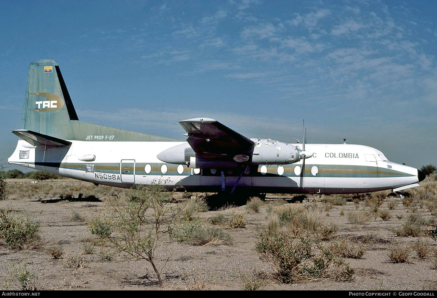 Aircraft Photo of N5098A | Fairchild F-27 | TAC Colombia - Transportes Aéreos del Cesar | AirHistory.net #208107