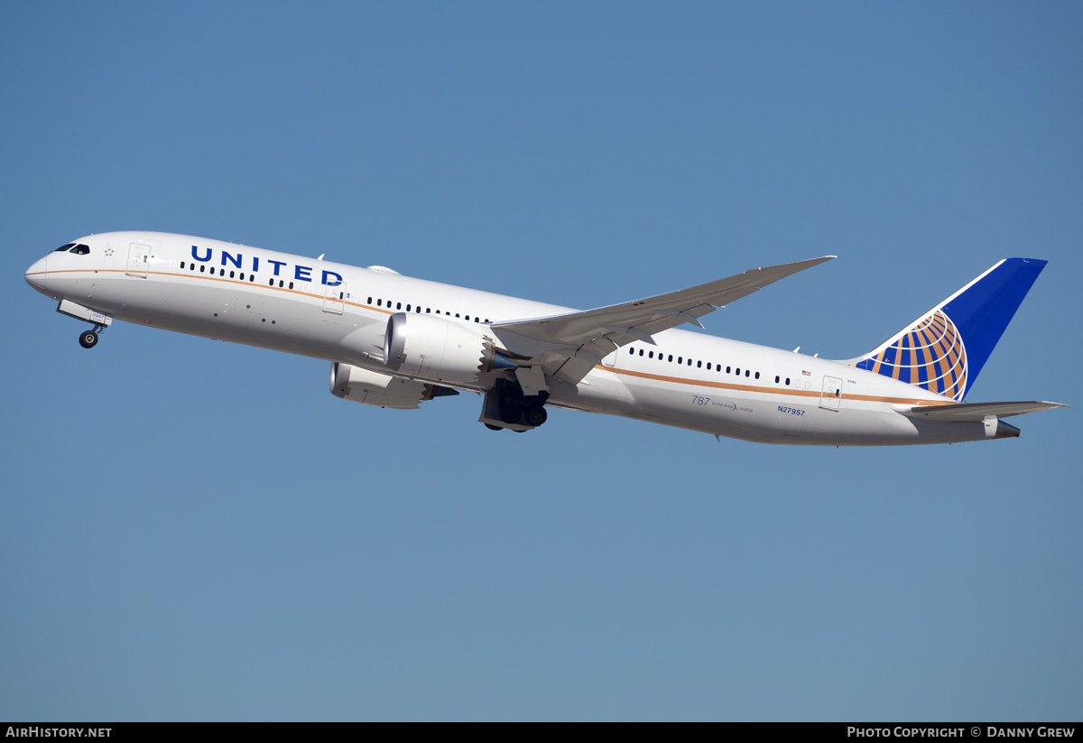 Aircraft Photo of N27957 | Boeing 787-9 Dreamliner | United Airlines | AirHistory.net #208110