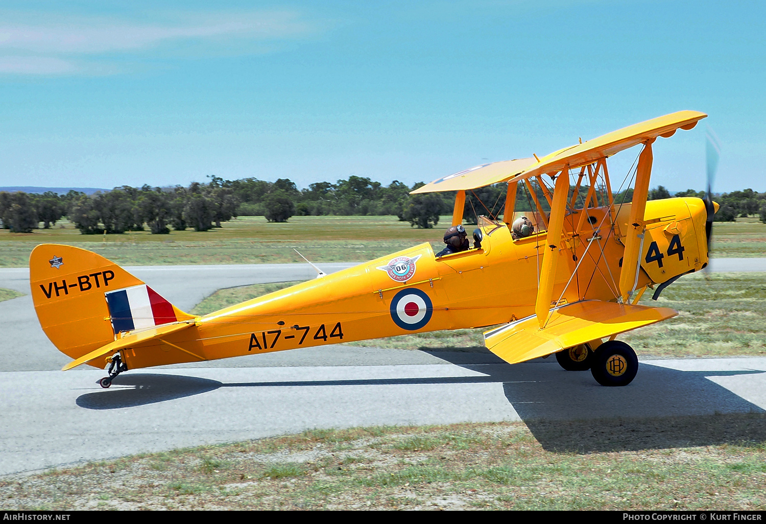 Aircraft Photo of VH-BTP / A17-744 | De Havilland D.H. 82A Tiger Moth | Australia - Air Force | AirHistory.net #208131