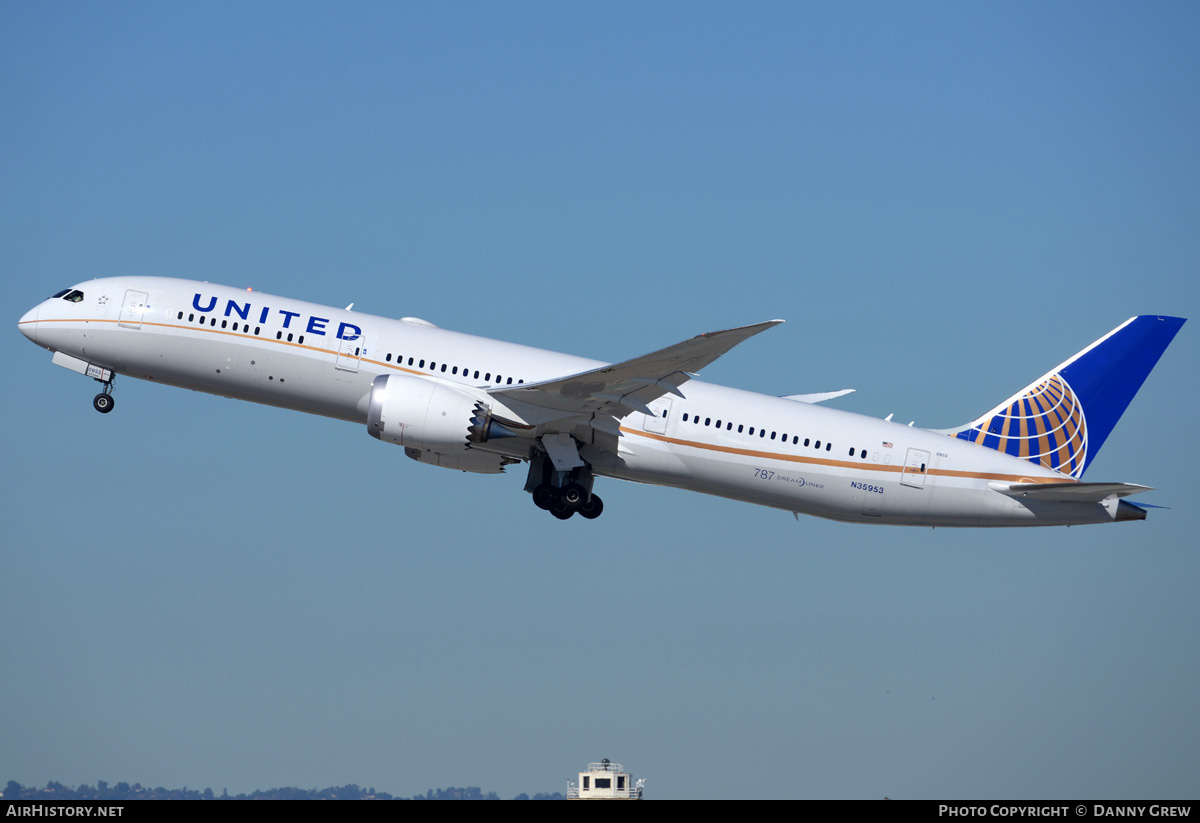 Aircraft Photo of N35953 | Boeing 787-9 Dreamliner | United Airlines | AirHistory.net #208169