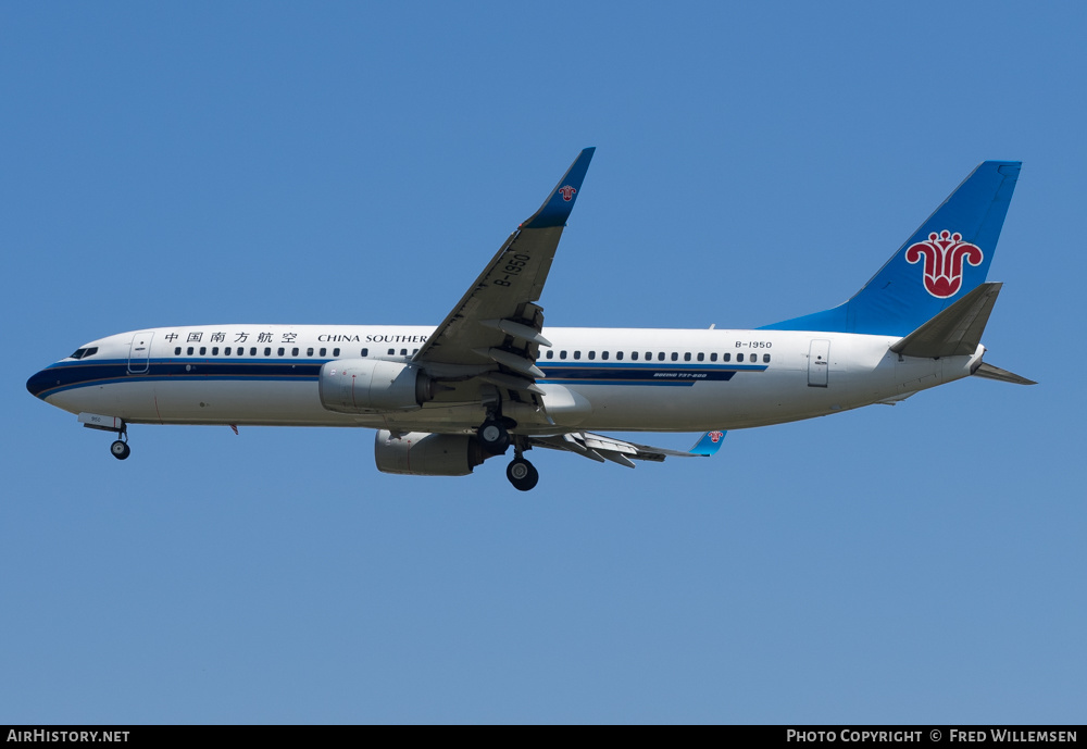 Aircraft Photo of B-1950 | Boeing 737-81B | China Southern Airlines | AirHistory.net #208316