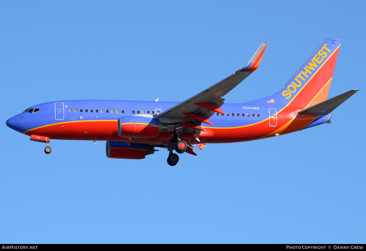Aircraft Photo of N204WN | Boeing 737-7H4 | Southwest Airlines | AirHistory.net #208440