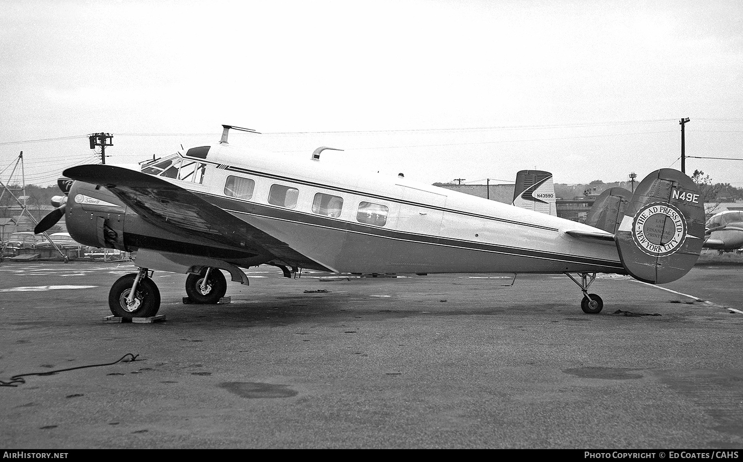 Aircraft Photo of N49E | Beech E18S | The Ad Press | AirHistory.net #208453