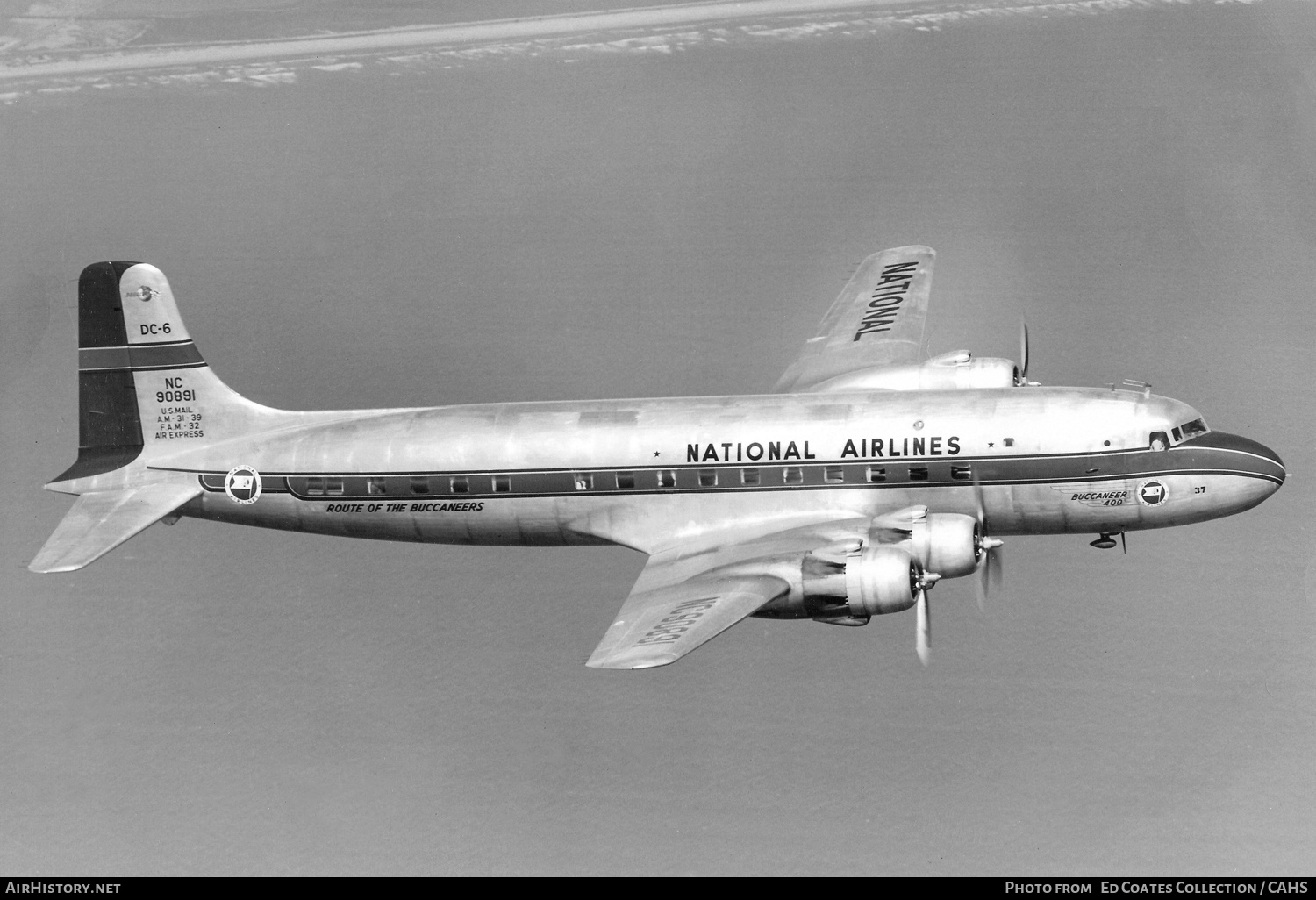 Aircraft Photo of NC90891 | Douglas DC-6 | National Airlines | AirHistory.net #208468