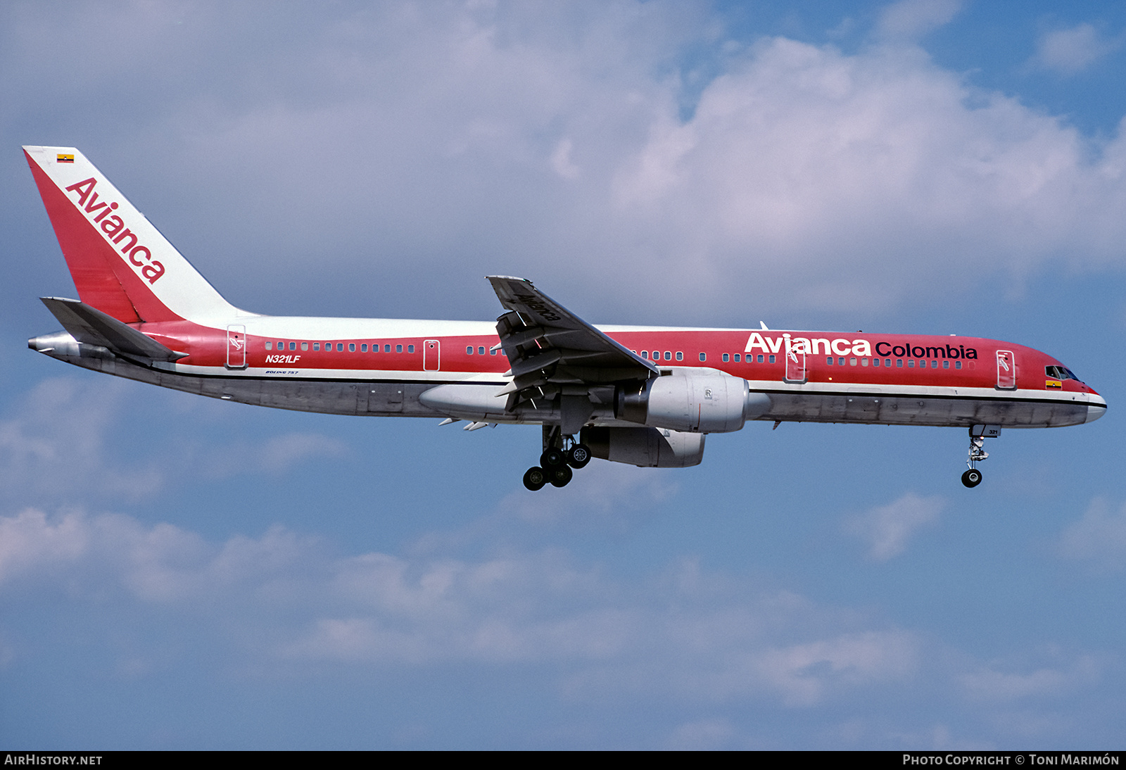 Aircraft Photo of N321LF | Boeing 757-28A | Avianca | AirHistory.net #208508