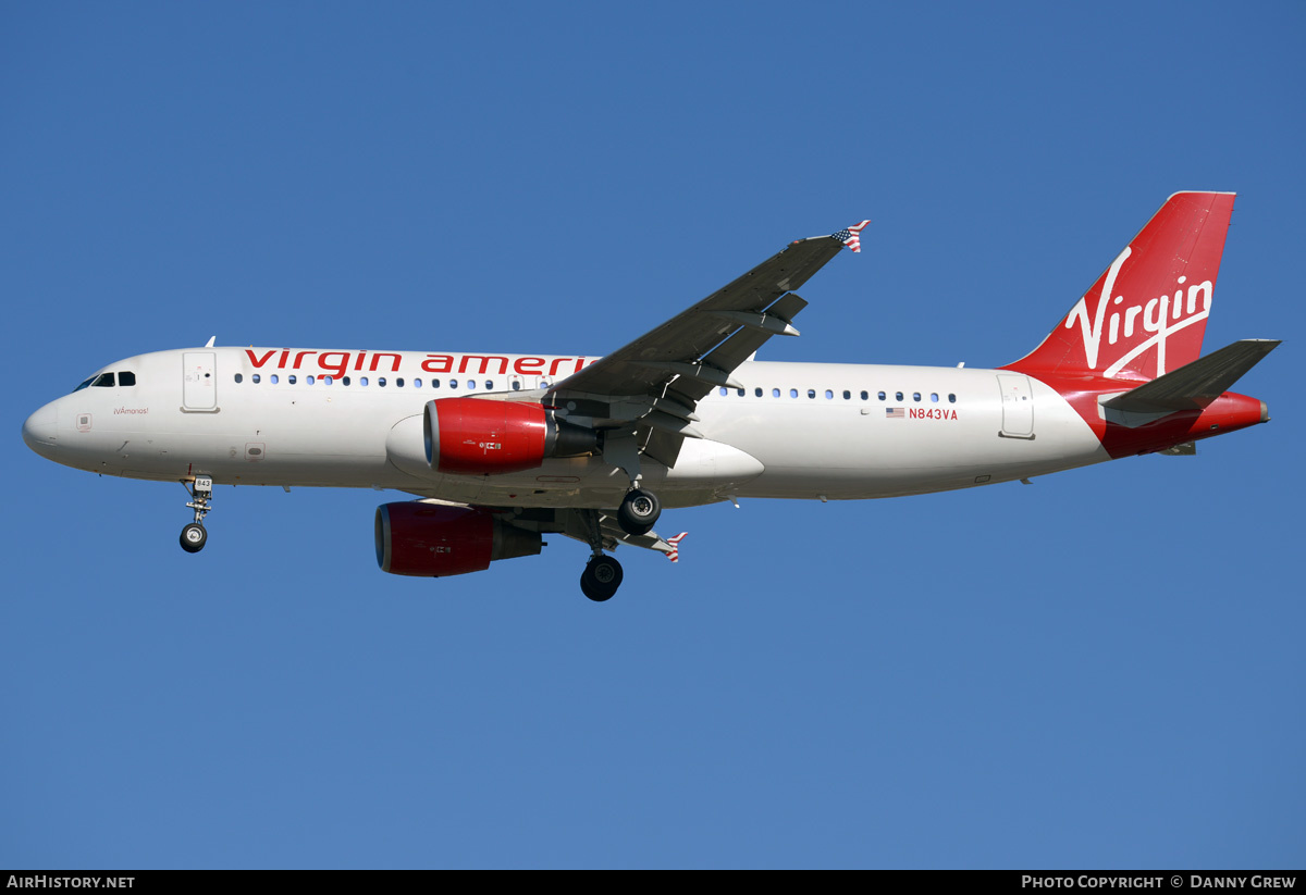 Aircraft Photo of N843VA | Airbus A320-214 | Virgin America | AirHistory.net #208581