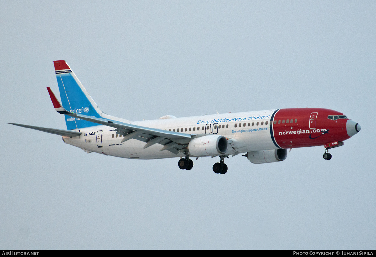 Aircraft Photo of LN-NGE | Boeing 737-8JP | Norwegian | AirHistory.net #208640