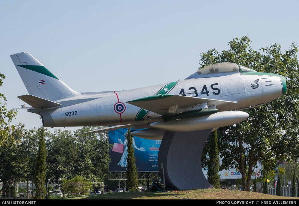 Aircraft Photo of KH17-53/06 / 4345 | North American F-86F Sabre | Thailand - Air Force | AirHistory.net #208693