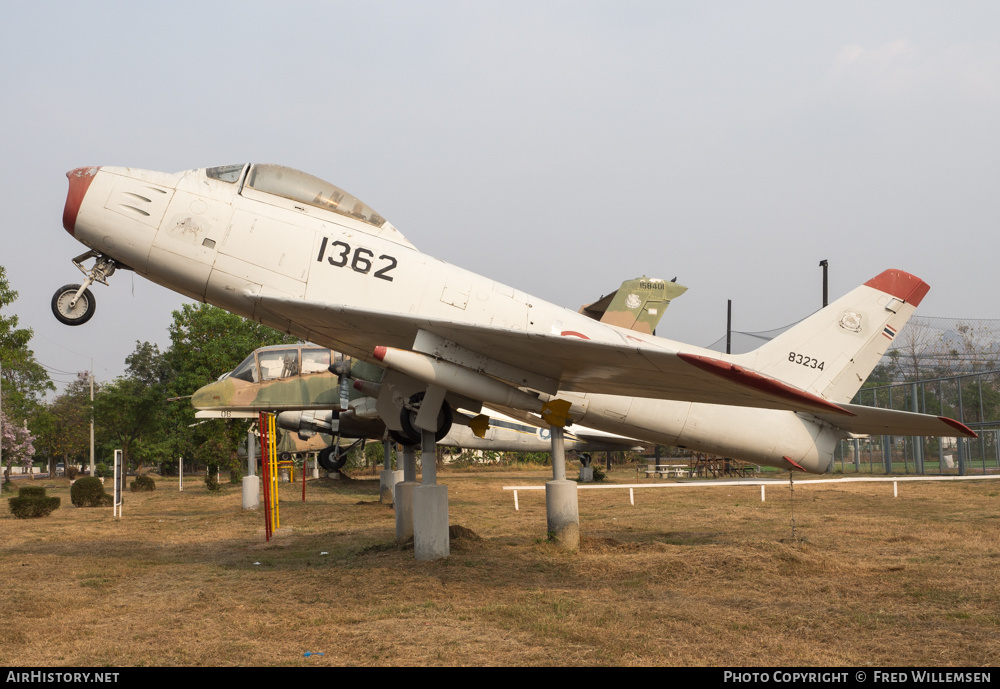Aircraft Photo of KH17-44/06 / 1362 | North American F-86F Sabre | Thailand - Air Force | AirHistory.net #208700