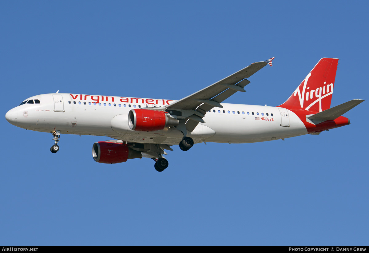 Aircraft Photo of N626VA | Airbus A320-214 | Virgin America | AirHistory.net #208880
