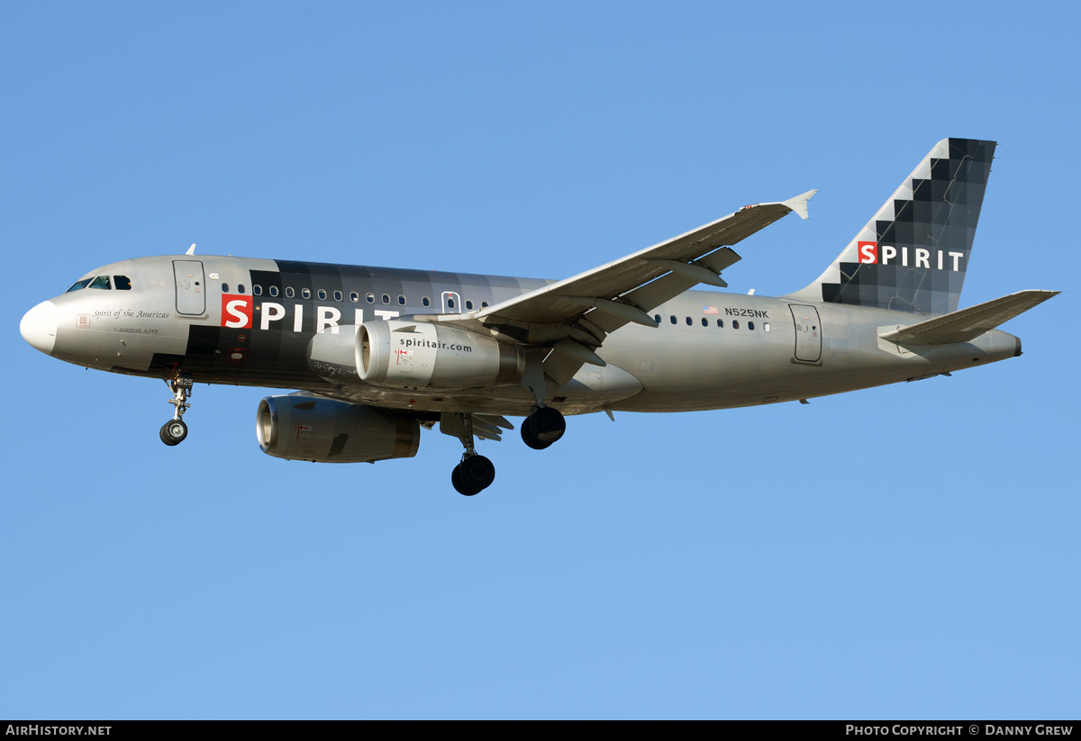 Aircraft Photo of N525NK | Airbus A319-132 | Spirit Airlines | AirHistory.net #208933