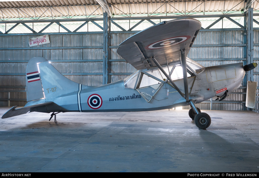 Aircraft Photo of T-07 | Stinson L-5E Sentinel | Thailand - Air Force | AirHistory.net #209079