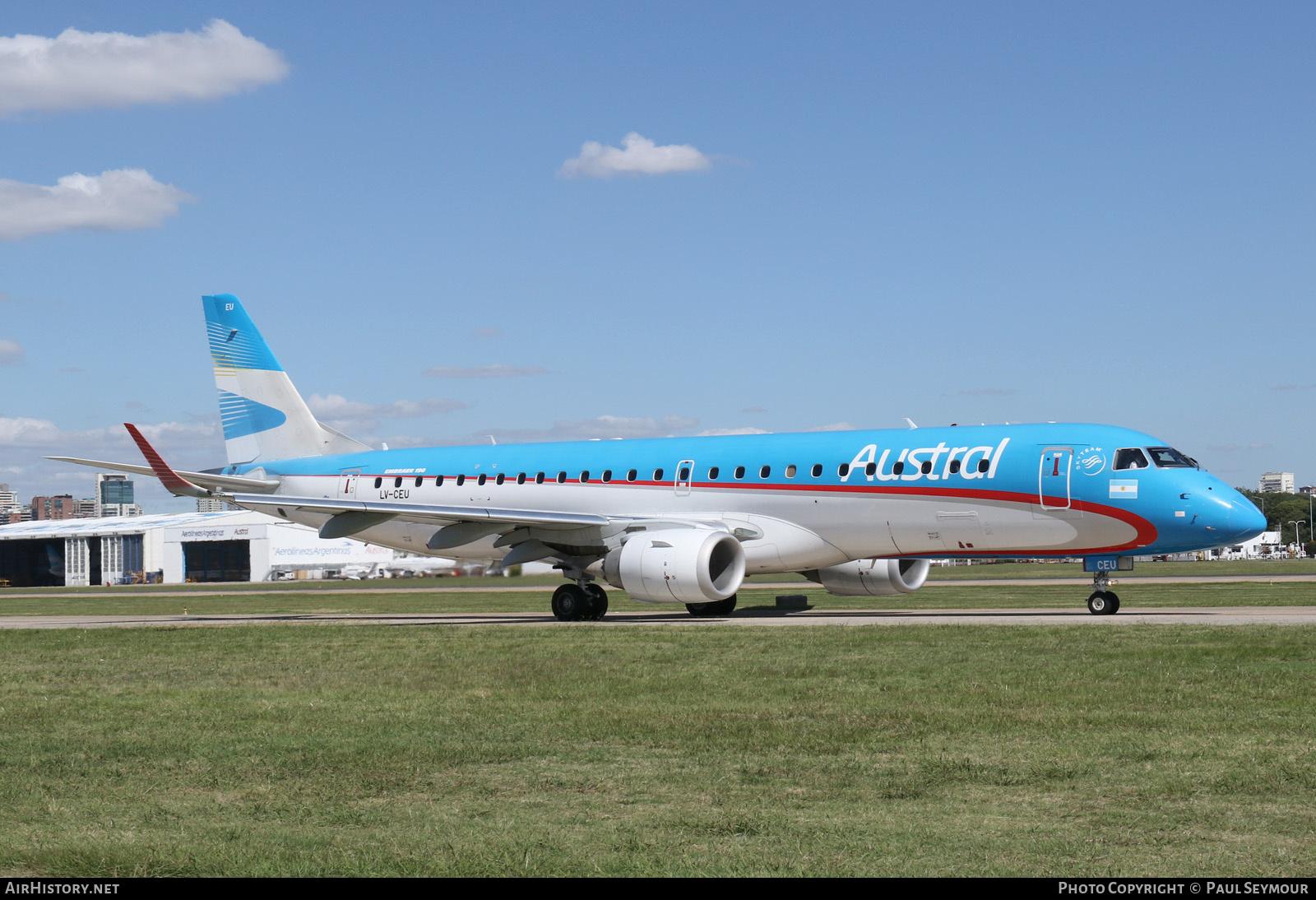 Aircraft Photo of LV-CEU | Embraer 190AR (ERJ-190-100IGW) | Austral Líneas Aéreas | AirHistory.net #209217