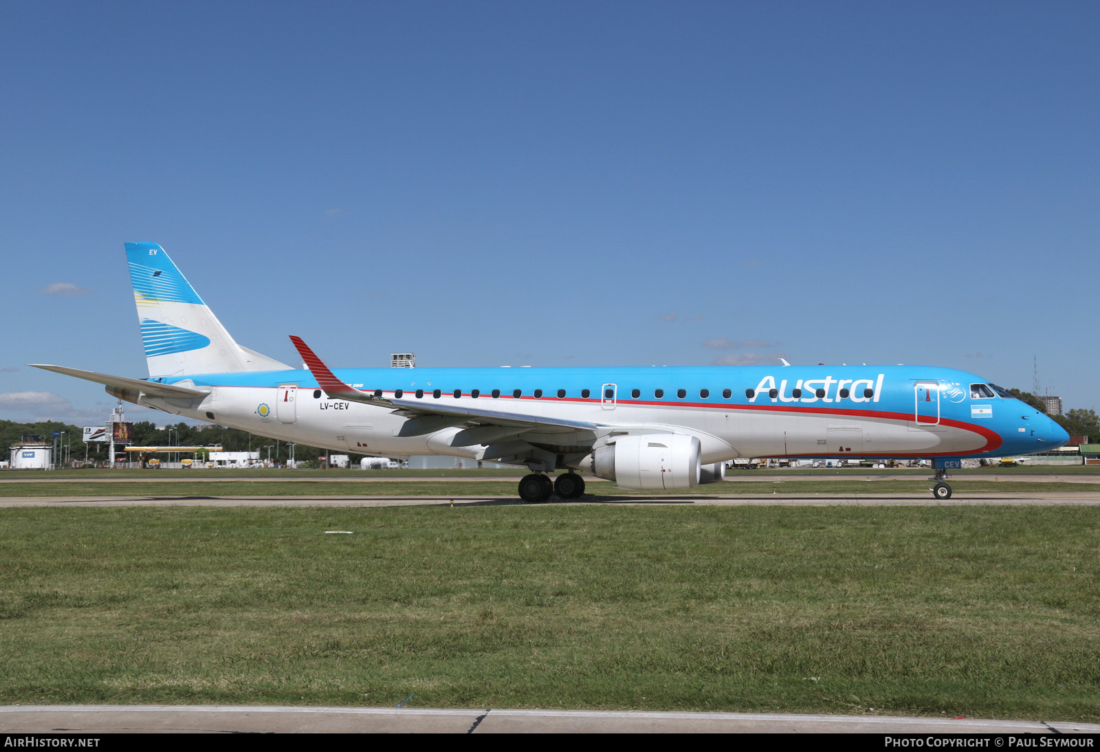 Aircraft Photo of LV-CEV | Embraer 190AR (ERJ-190-100IGW) | Austral Líneas Aéreas | AirHistory.net #209254