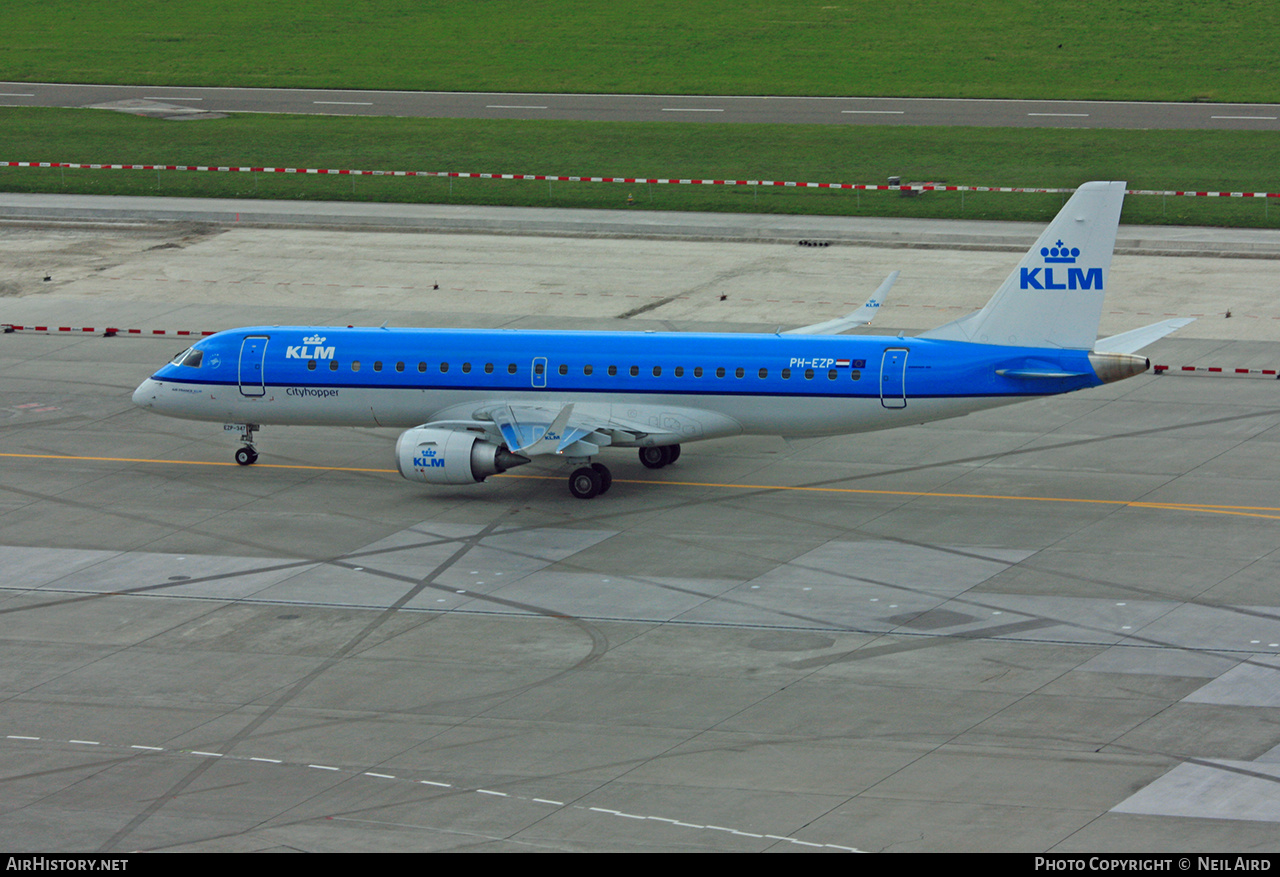 Aircraft Photo of PH-EZP | Embraer 190STD (ERJ-190-100STD) | KLM Cityhopper | AirHistory.net #209409