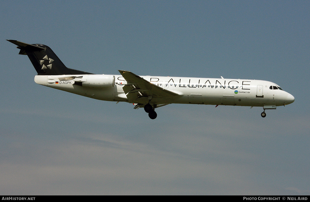 Aircraft Photo of D-AGPK | Fokker 100 (F28-0100) | Contact Air | AirHistory.net #209430