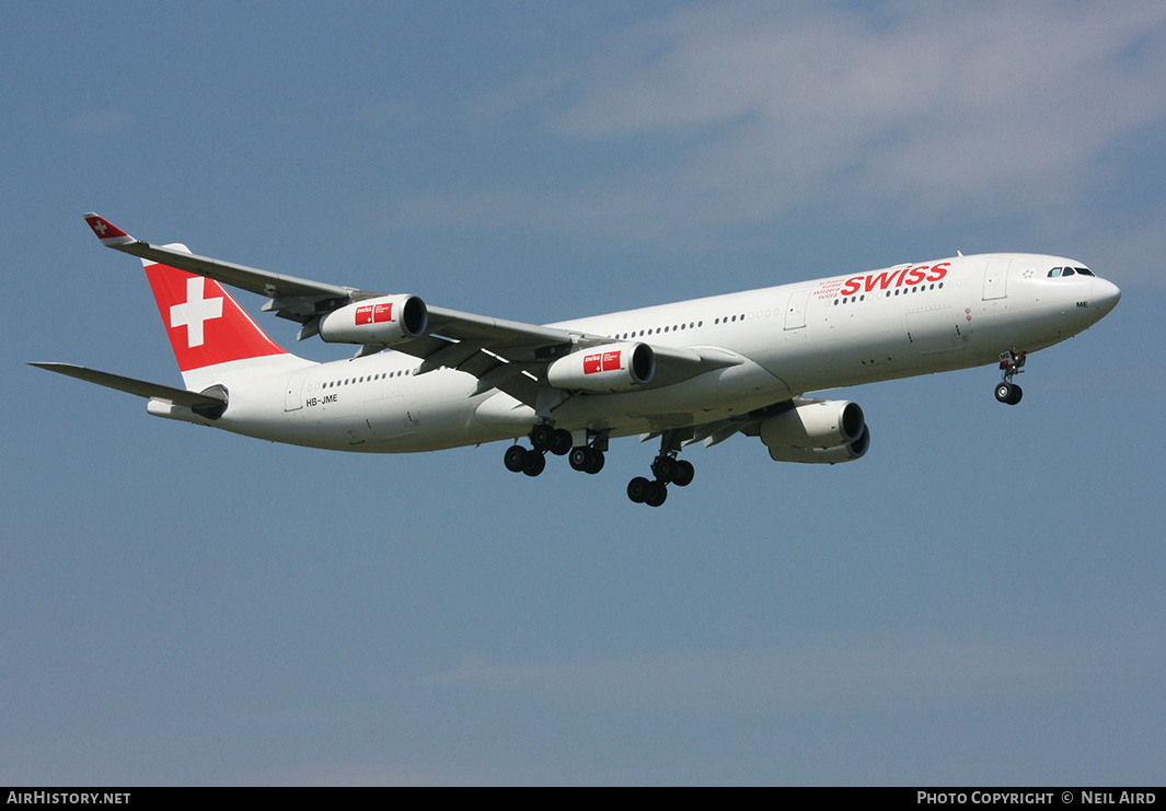 Aircraft Photo of HB-JME | Airbus A340-313X | Swiss International Air Lines | AirHistory.net #209431