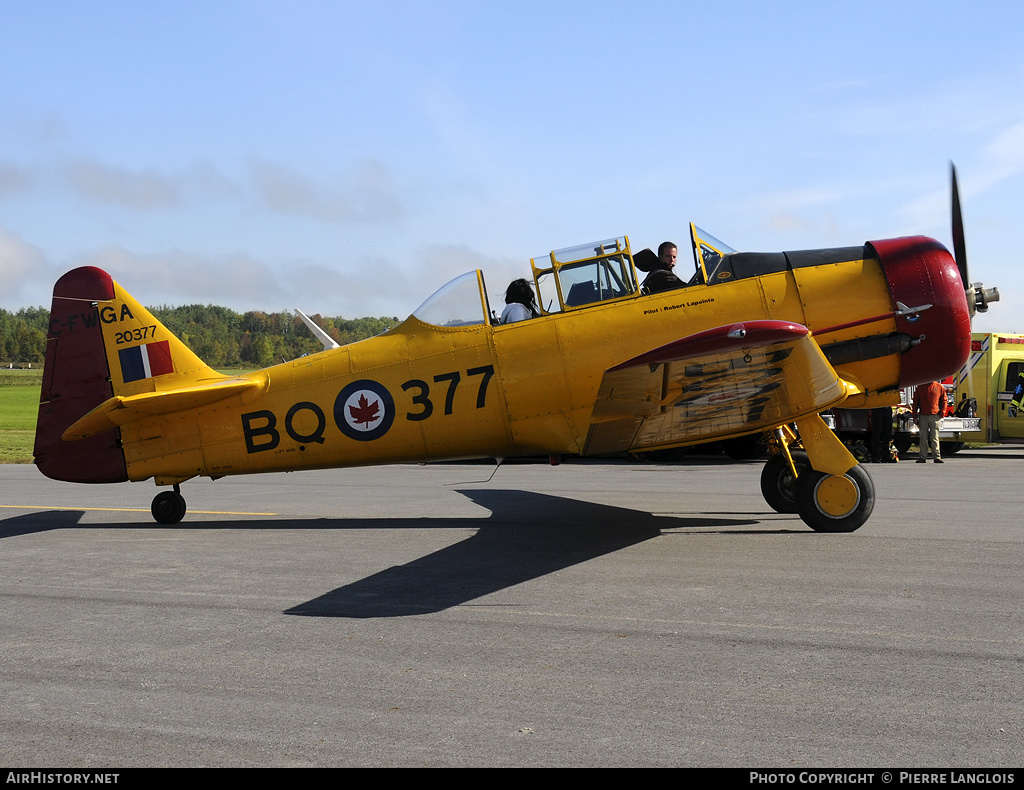 Aircraft Photo of C-FWGA | North American T-6H Harvard Mk IV | Canada - Air Force | AirHistory.net #209512