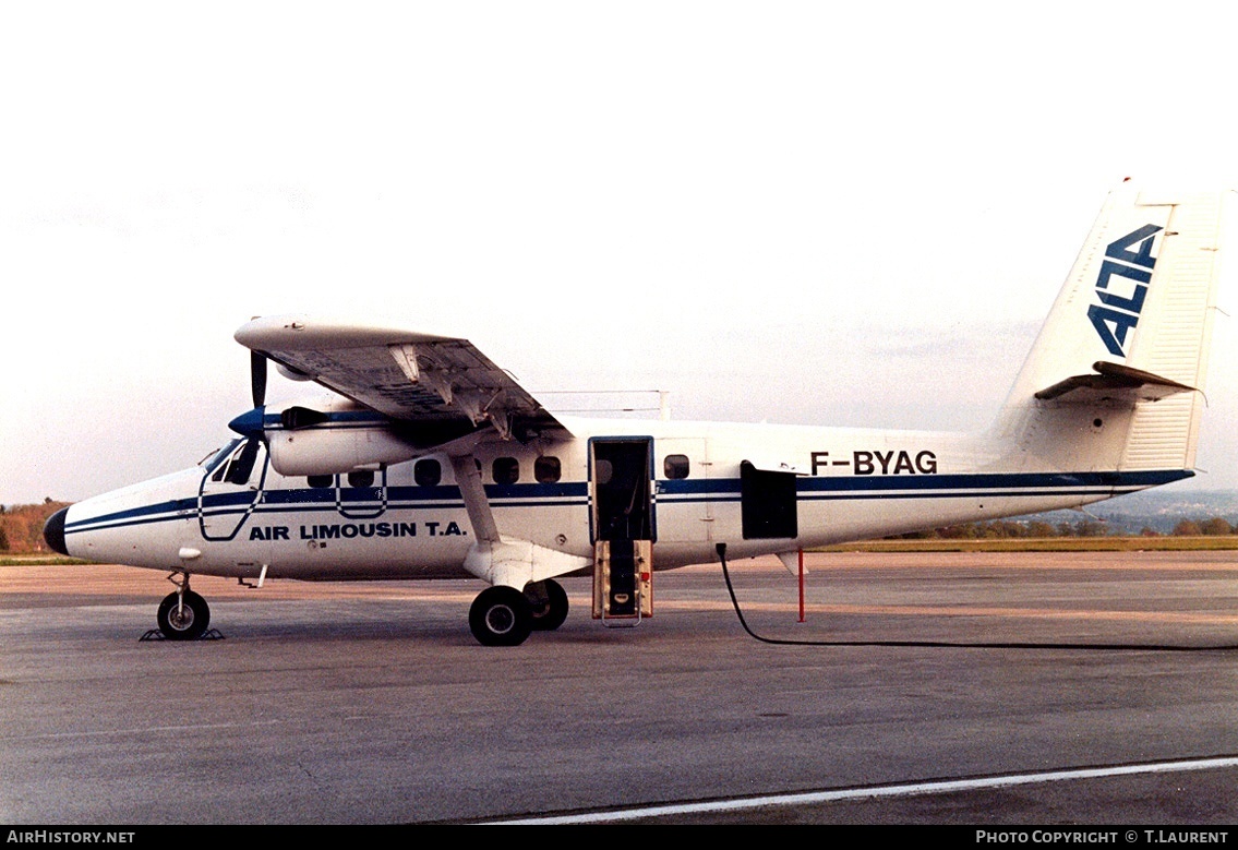 Aircraft Photo of F-BYAG | De Havilland Canada DHC-6-300 Twin Otter | Air Limousin Travail Aérien - ALTA | AirHistory.net #209548
