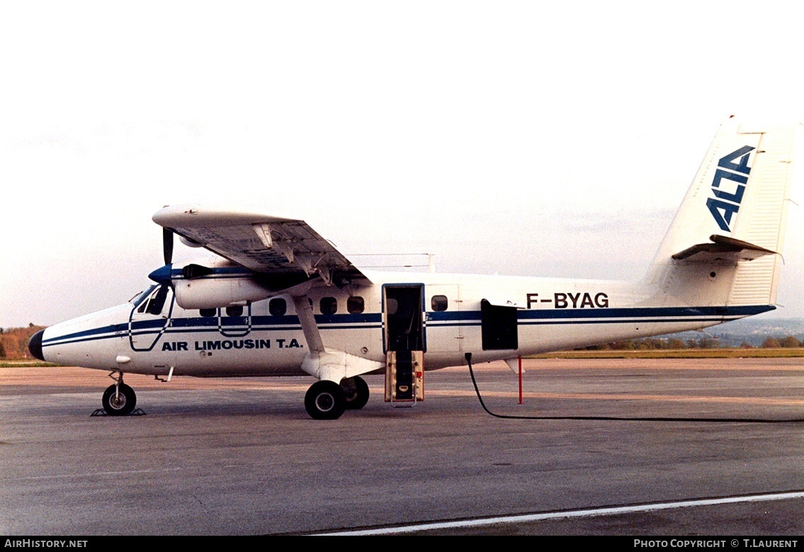 Aircraft Photo of F-BYAG | De Havilland Canada DHC-6-300 Twin Otter | Air Limousin Transports Aérien - ALTA | AirHistory.net #209548