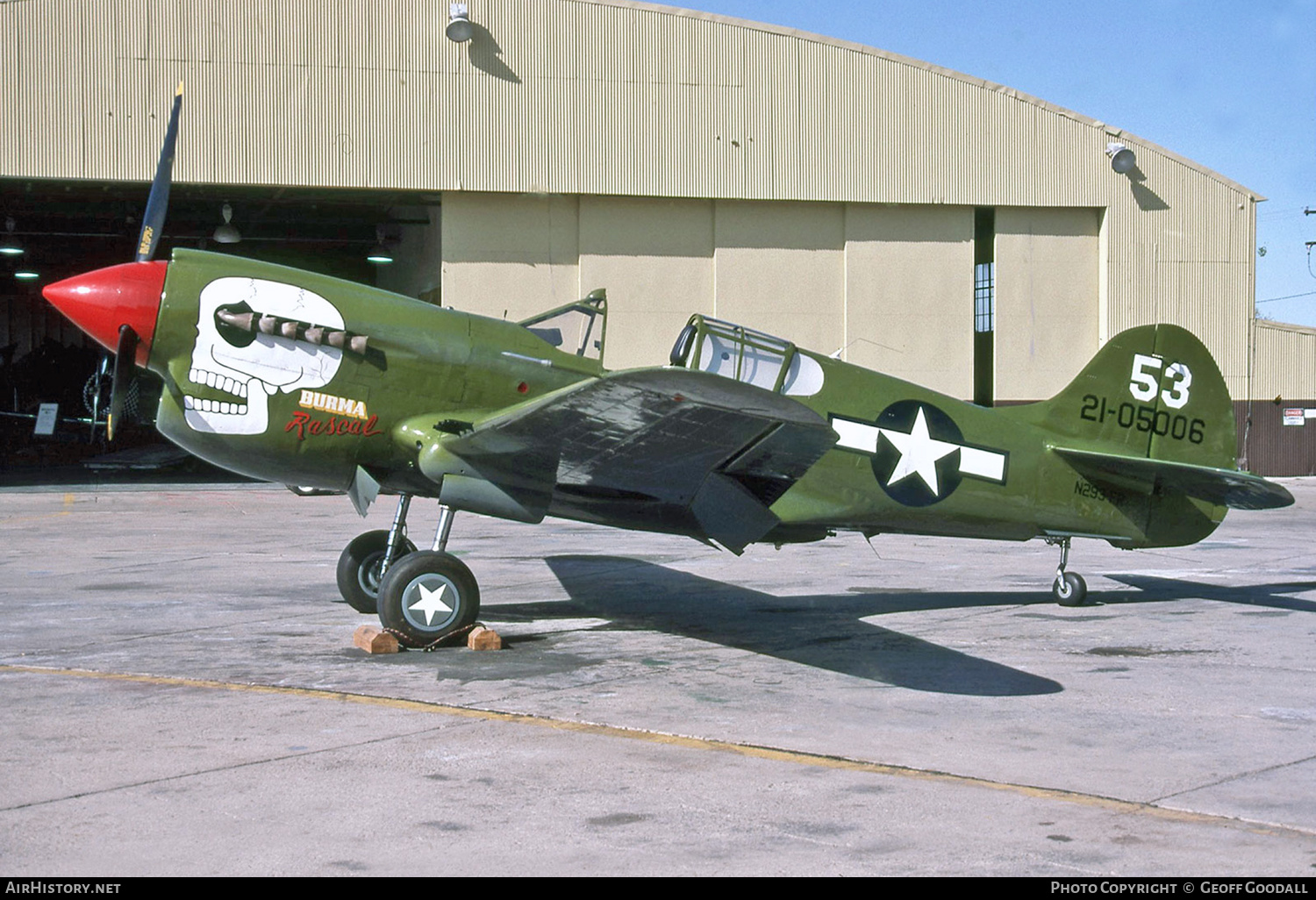 Aircraft Photo of N293FR / 21-05006 | Curtiss P-40K Warhawk | USA - Air Force | AirHistory.net #209637