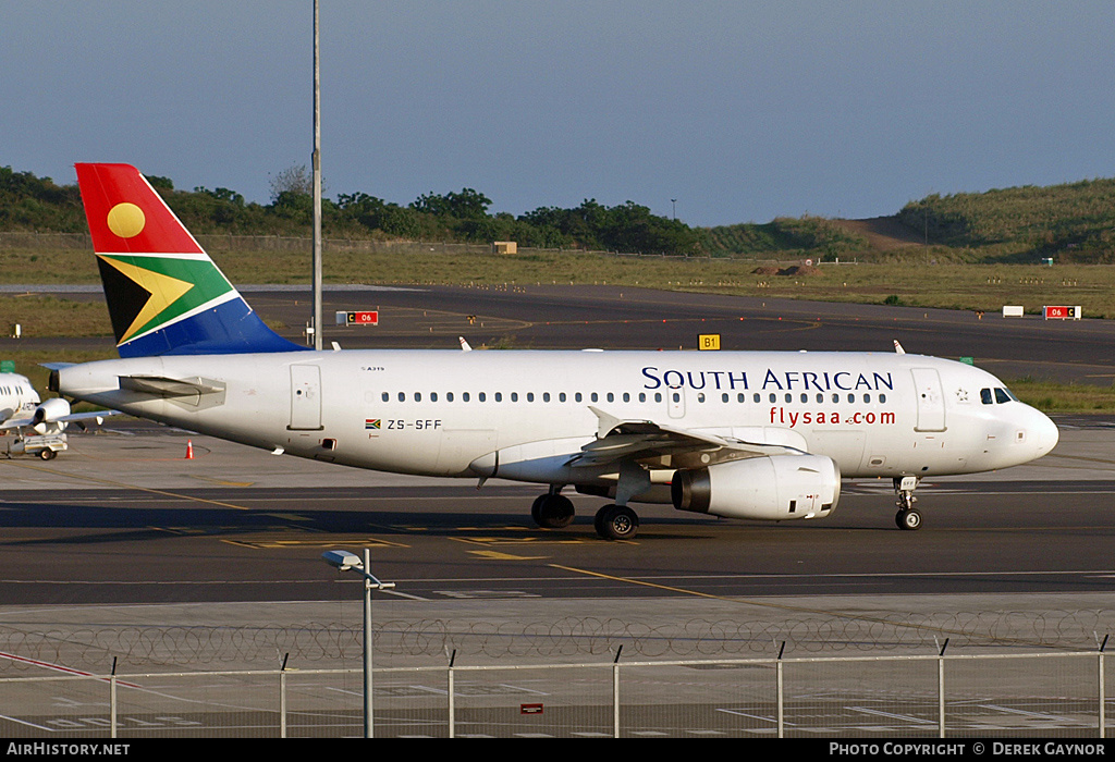 Aircraft Photo of ZS-SFF | Airbus A319-111 | South African Airways | AirHistory.net #209748