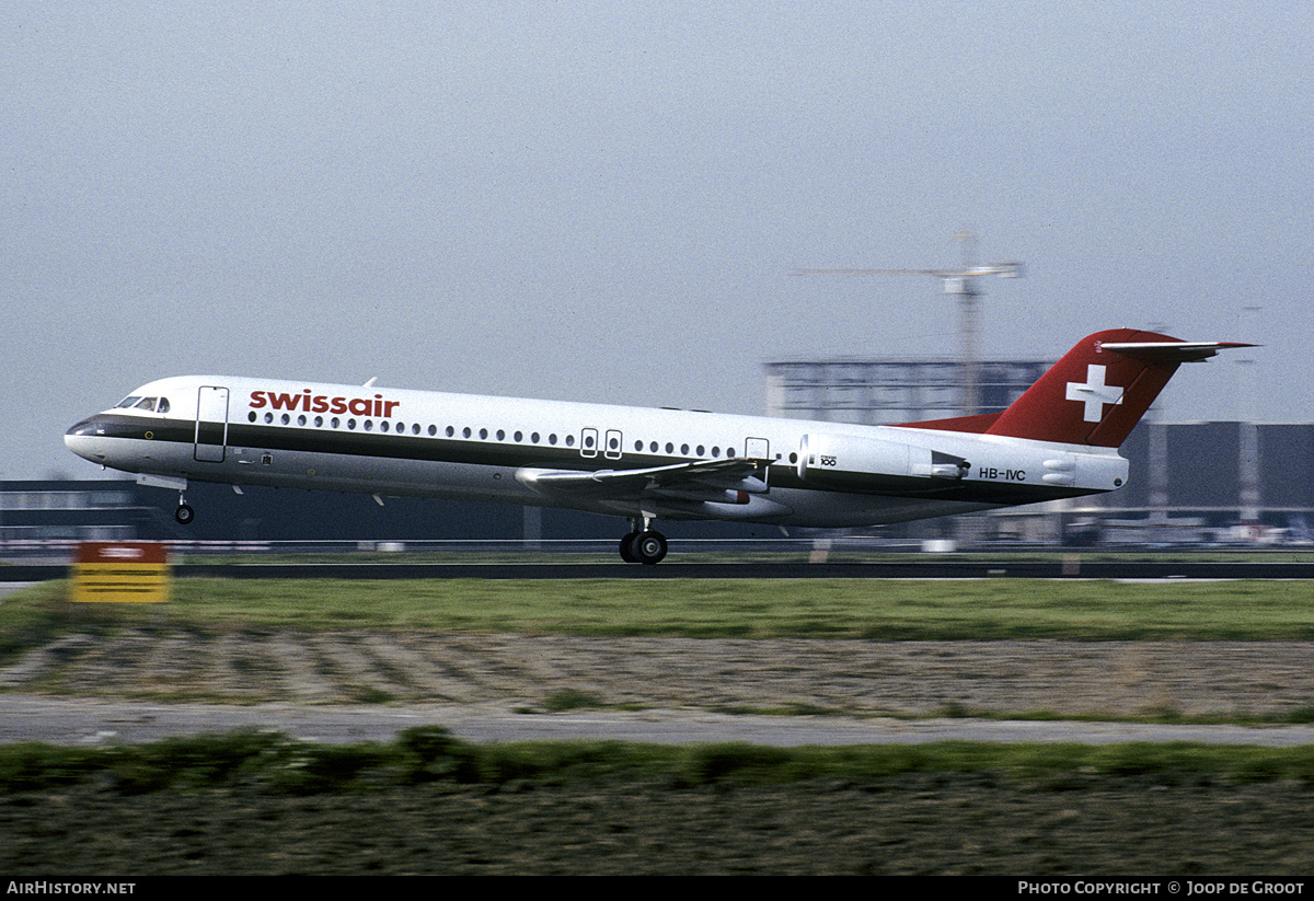 Aircraft Photo of HB-IVC | Fokker 100 (F28-0100) | Swissair | AirHistory.net #209749