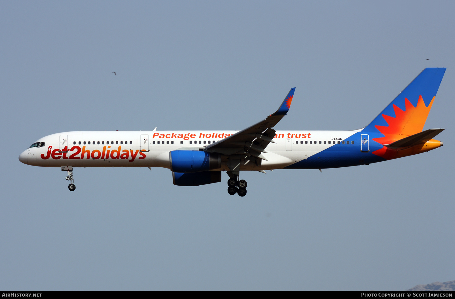 Aircraft Photo of G-LSAK | Boeing 757-23N | Jet2 Holidays | AirHistory.net #209768