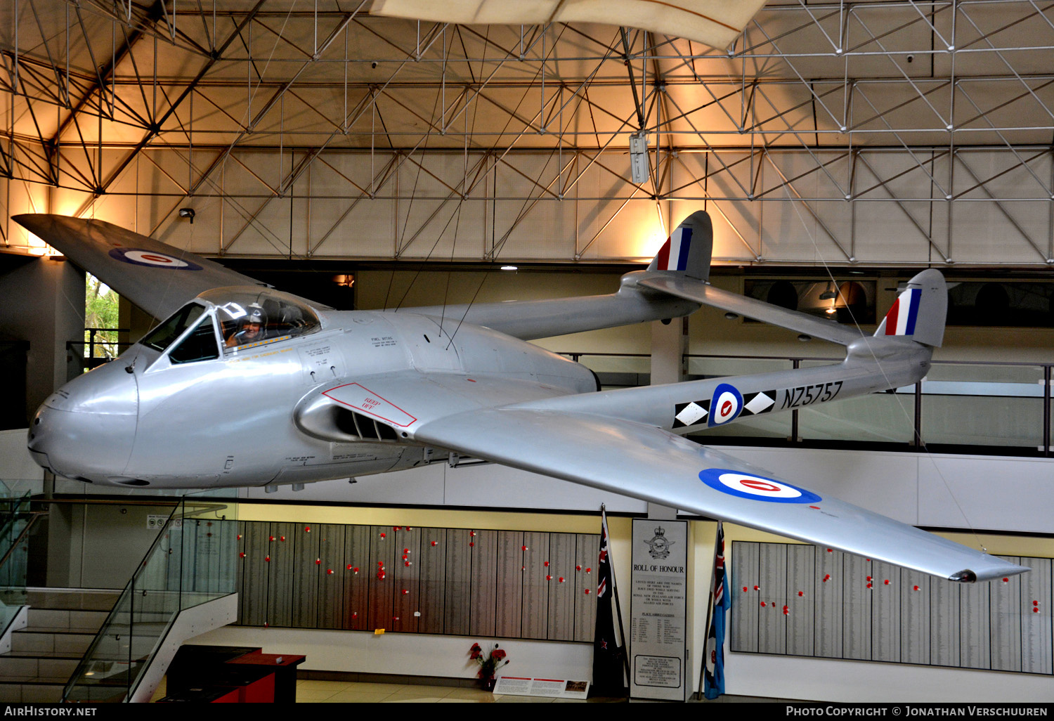 Aircraft Photo of NZ5757 | De Havilland D.H. 100 Vampire FB5 | New Zealand - Air Force | AirHistory.net #209819