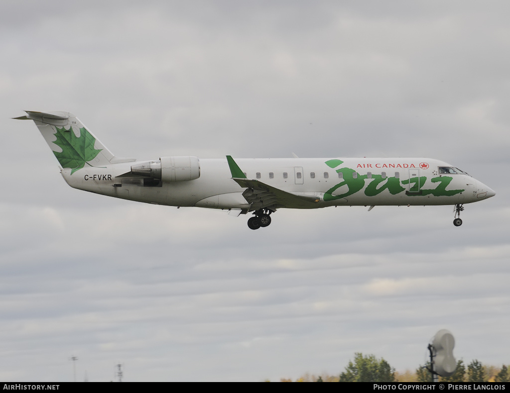 Aircraft Photo of C-FVKR | Canadair CRJ-100ER (CL-600-2B19) | Air Canada Jazz | AirHistory.net #209958