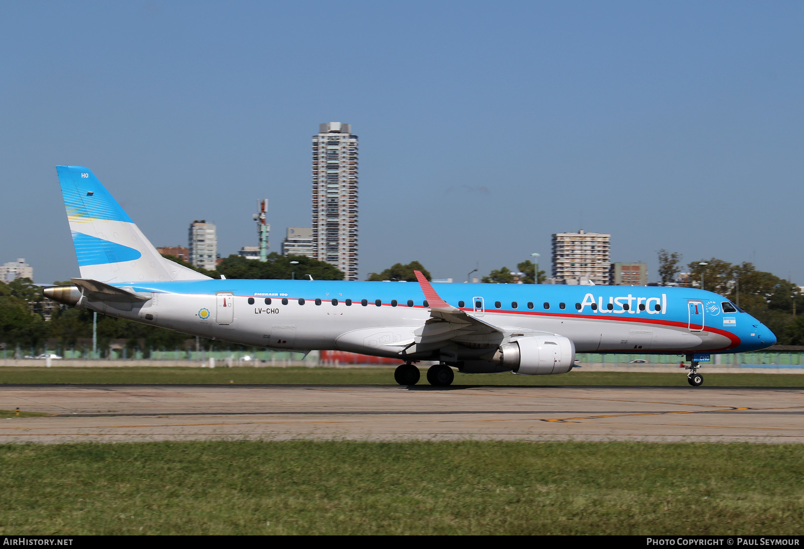 Aircraft Photo of LV-CHO | Embraer 190AR (ERJ-190-100IGW) | Austral Líneas Aéreas | AirHistory.net #209998