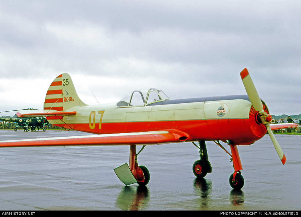 Aircraft Photo of 07 yellow | Yakovlev Yak-18PM | Soviet Union - Air Force | AirHistory.net #210023