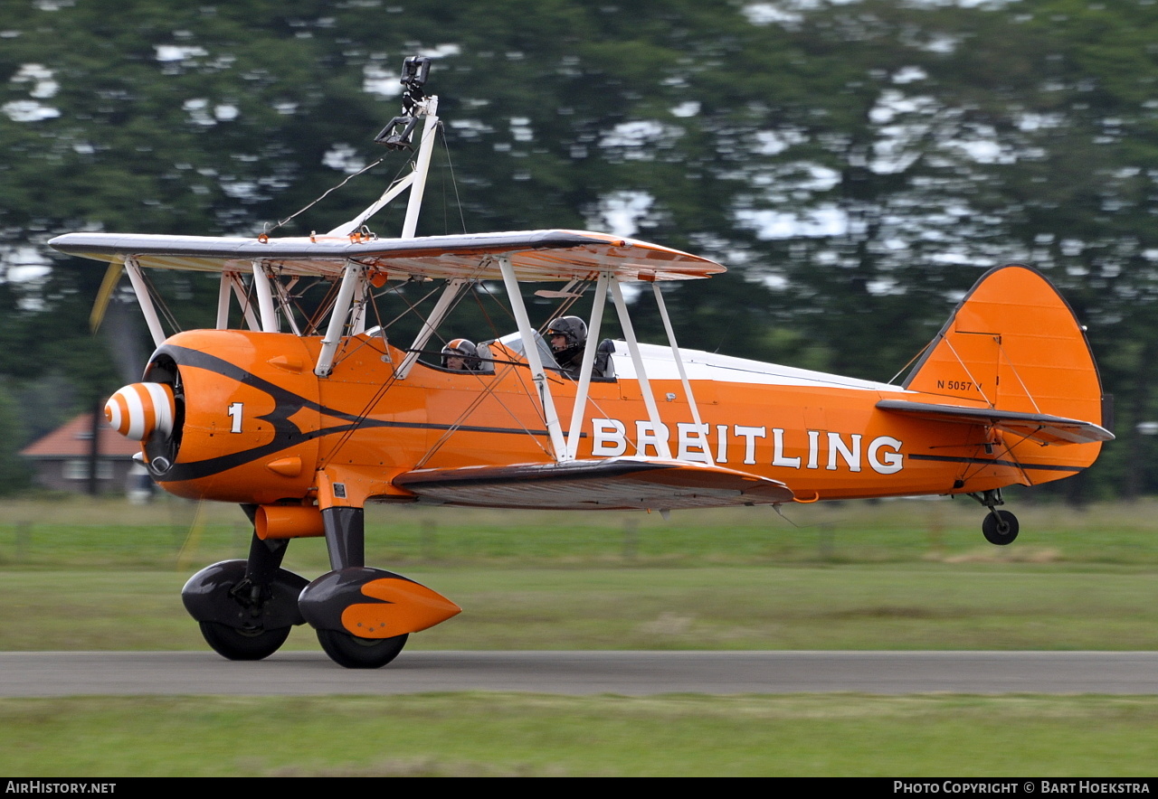 Aircraft Photo of N5057V | Boeing PT-13D Kaydet (E75) | Breitling | AirHistory.net #210042