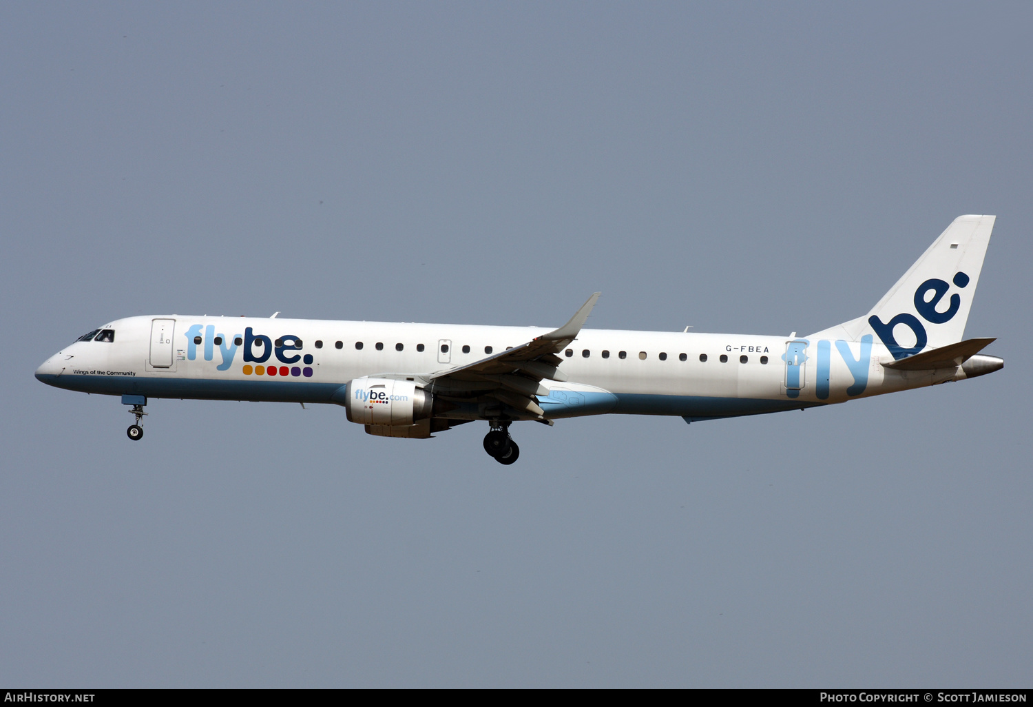 Aircraft Photo of G-FBEA | Embraer 195LR (ERJ-190-200LR) | Flybe | AirHistory.net #210067