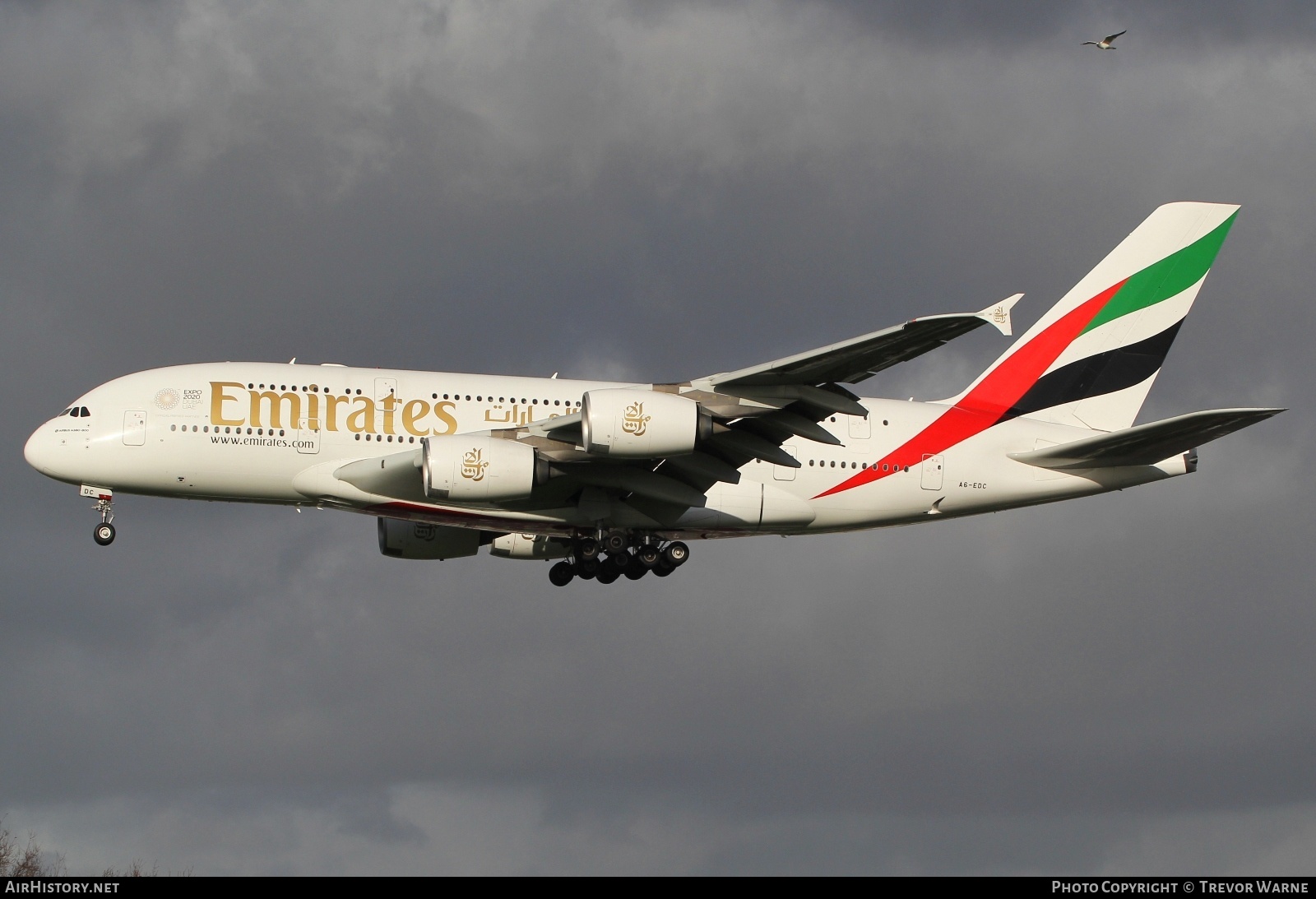 Aircraft Photo of A6-EDC | Airbus A380-861 | Emirates | AirHistory.net #210081