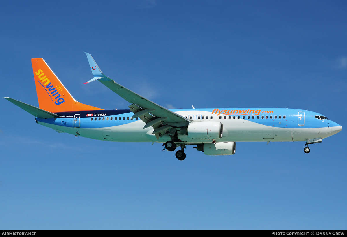 Aircraft Photo of C-FRZJ | Boeing 737-8K5 | Sunwing Airlines | AirHistory.net #210223