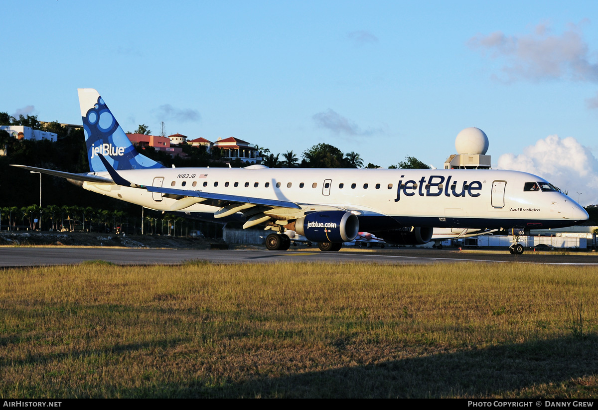 Aircraft Photo of N183JB | Embraer 190AR (ERJ-190-100IGW) | JetBlue Airways | AirHistory.net #210273