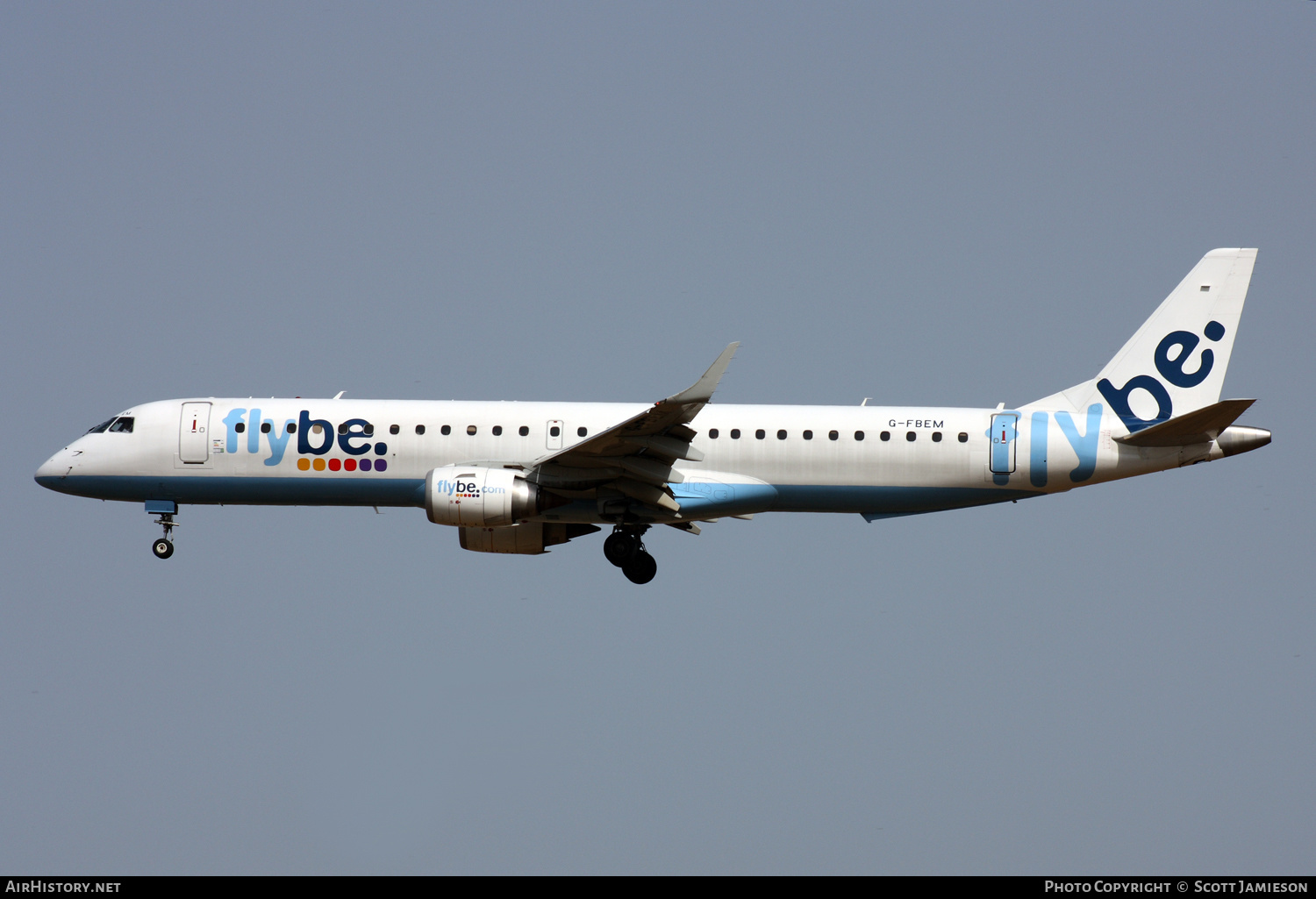 Aircraft Photo of G-FBEM | Embraer 195LR (ERJ-190-200LR) | Flybe | AirHistory.net #210344