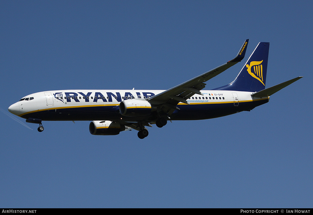 Aircraft Photo of EI-DYF | Boeing 737-8AS | Ryanair | AirHistory.net #210392