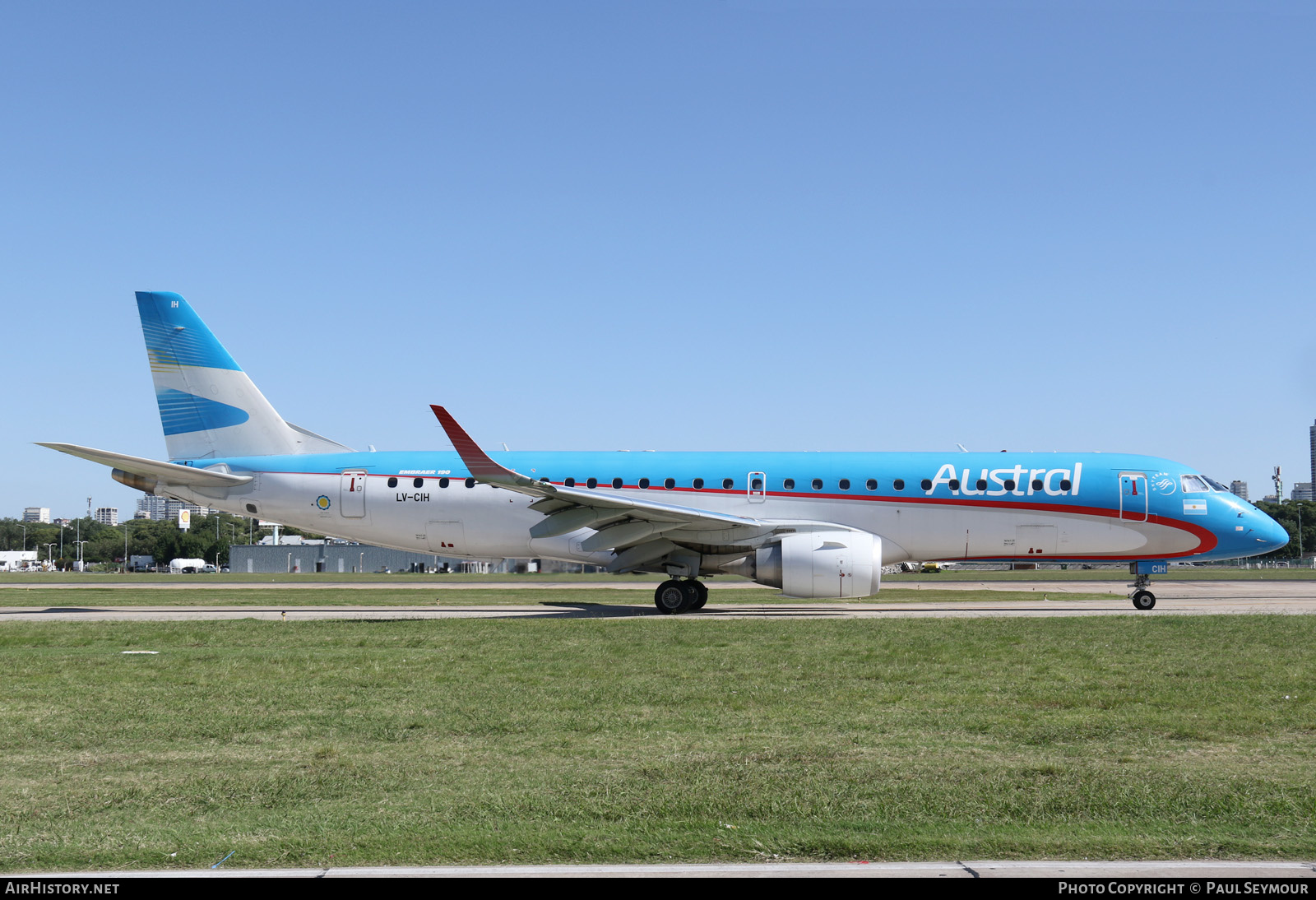 Aircraft Photo of LV-CIH | Embraer 190AR (ERJ-190-100IGW) | Austral Líneas Aéreas | AirHistory.net #210419