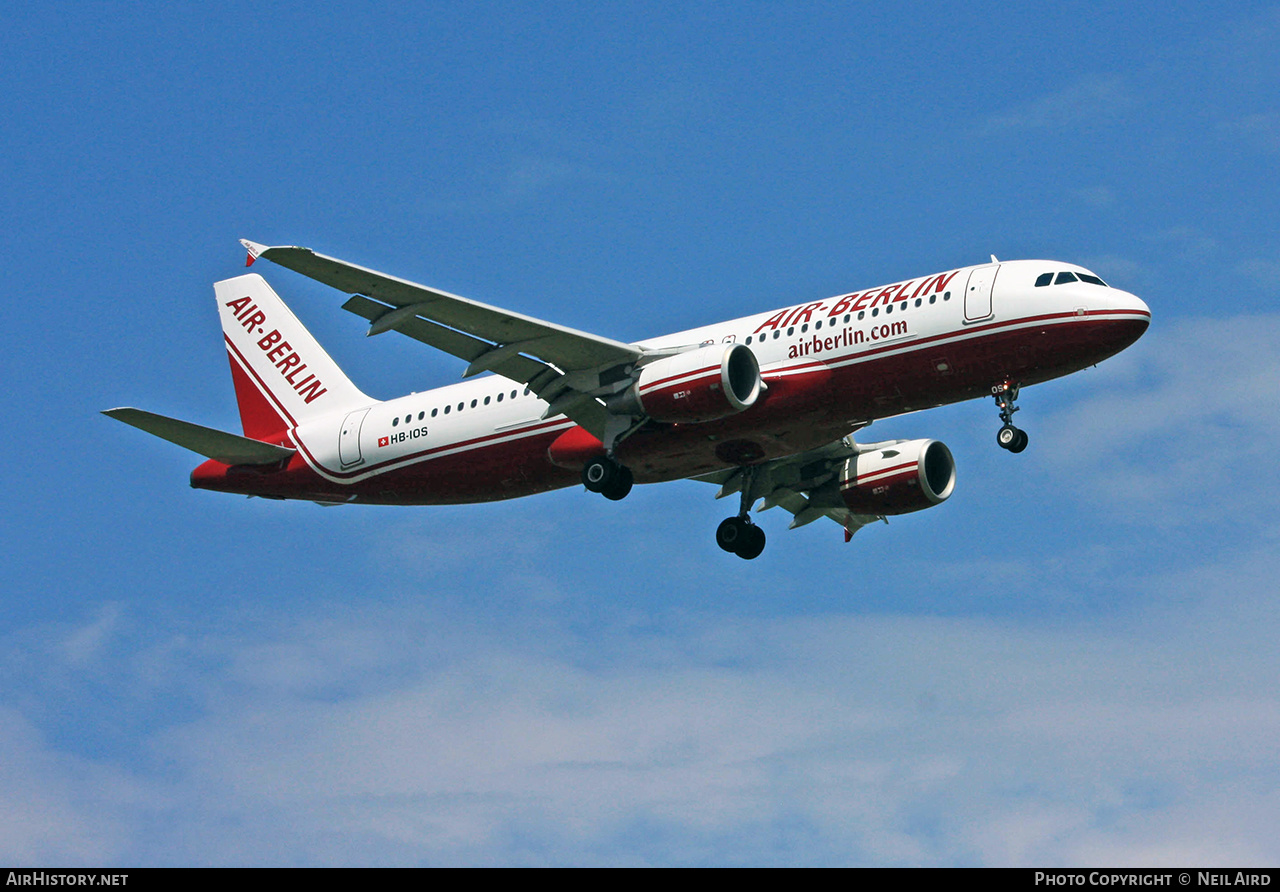 Aircraft Photo of HB-IOS | Airbus A320-214 | Air Berlin | AirHistory.net #210511