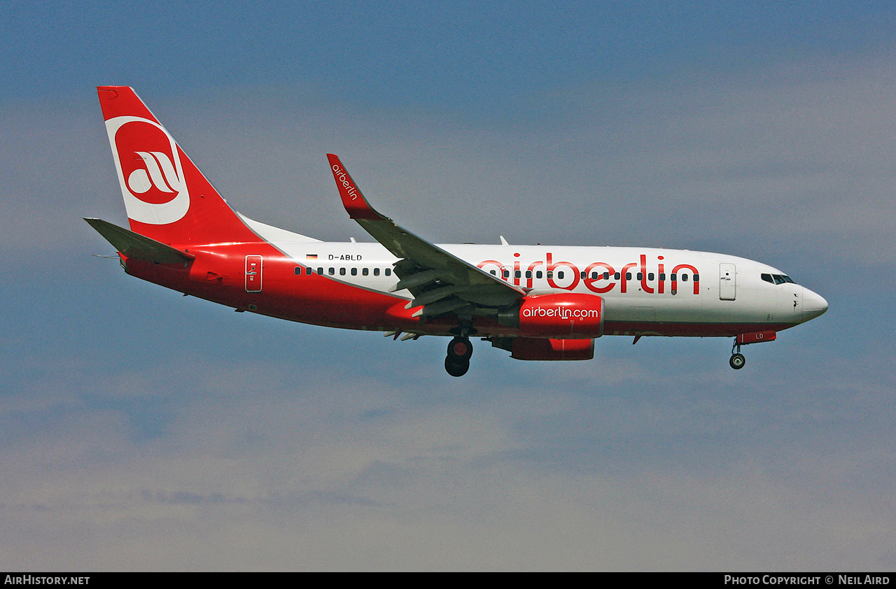 Aircraft Photo of D-ABLD | Boeing 737-76J | Air Berlin | AirHistory.net #210527