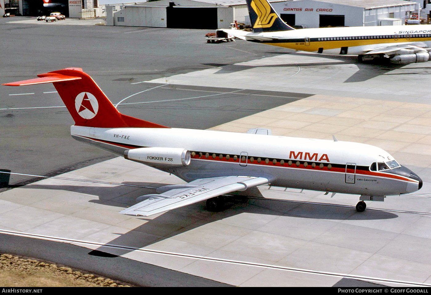 Aircraft Photo of VH-FKE | Fokker F28-1000 Fellowship | MacRobertson Miller Airlines - MMA | AirHistory.net #210563