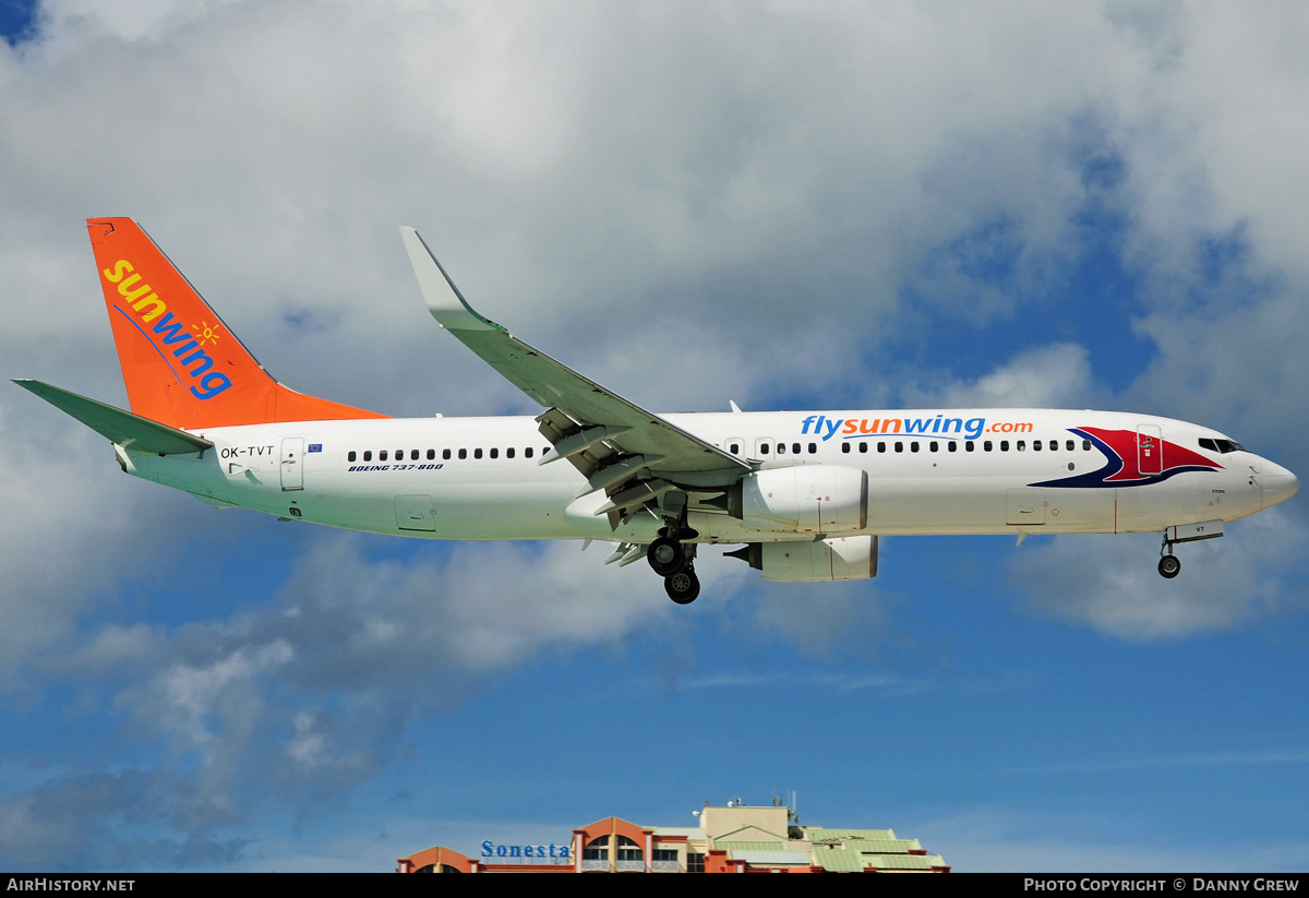 Aircraft Photo of OK-TVT | Boeing 737-86N | Sunwing Airlines | AirHistory.net #210567
