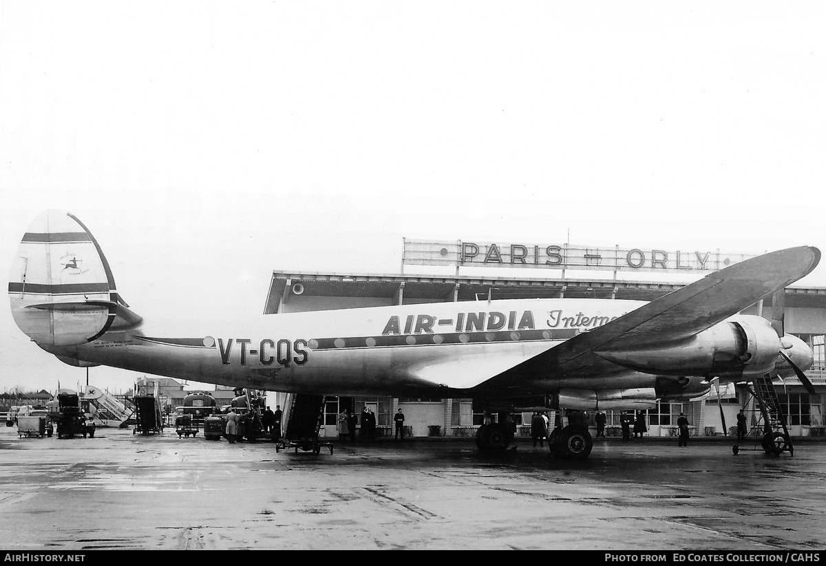 Aircraft Photo of VT-CQS | Lockheed L-749 Constellation | Air India International | AirHistory.net #210605